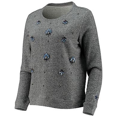 Women's Gray Dallas Cowboys Amal Pullover Sweater