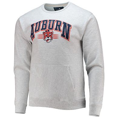 Men's League Collegiate Wear Heathered Gray Auburn Tigers Upperclassman Pocket Pullover Sweatshirt