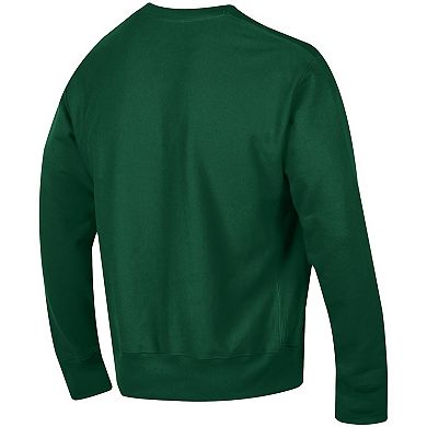 Men's Champion Green Michigan State Spartans Vault Logo Reverse Weave Pullover Sweatshirt