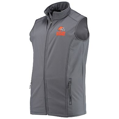 Men's Dunbrooke Heathered Charcoal Cleveland Browns Big & Tall Archer Softshell Full-Zip Vest