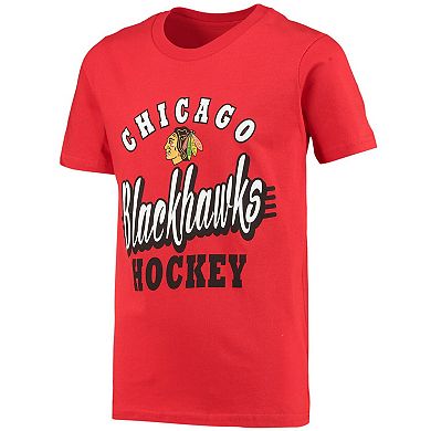 Youth Red/Black Chicago Blackhawks Two-Man Advantage T-Shirt Combo Set