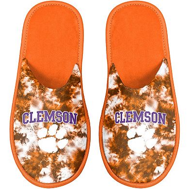 Women's FOCO Clemson Tigers Iconic Logo Scuff Slippers