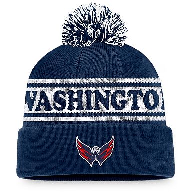 Men's Fanatics Branded Navy Washington Capitals Vintage Sport Resort Cuffed Knit Hat with Pom