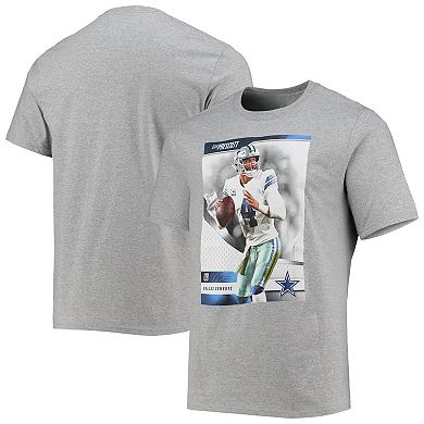 Men's Dak Prescott Heathered Gray Dallas Cowboys Name & Number T-Shirt