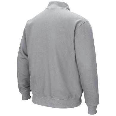 Men's Colosseum Heathered Gray Kansas State Wildcats Tortugas Team Logo Quarter-Zip Jacket