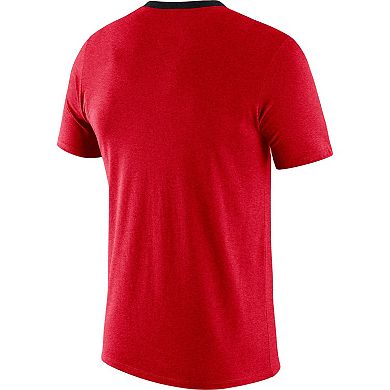 Men's Nike Red Georgia Bulldogs Vault Helmet Tri-Blend T-Shirt