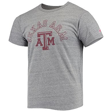 Men's League Collegiate Wear Heathered Gray Texas A&M Aggies Tide Seal Nuevo Victory Falls Tri-Blend T-Shirt