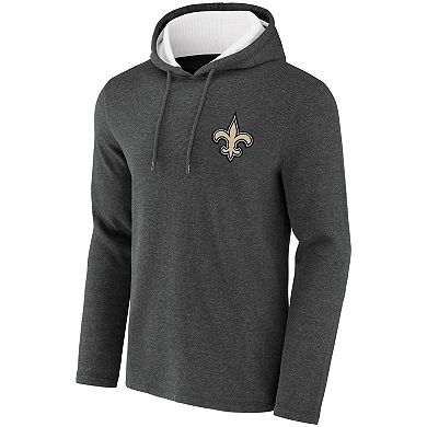 Men's NFL x Darius Rucker Collection by Fanatics Heathered Charcoal New Orleans Saints Waffle Knit Pullover Hoodie