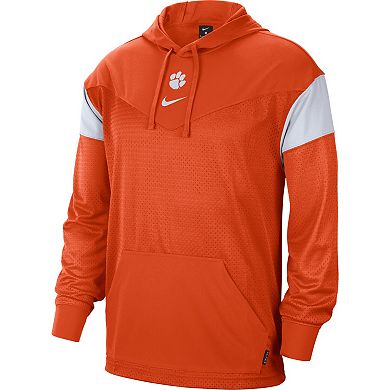 Men's Nike Orange Clemson Tigers Sideline Jersey Pullover Hoodie