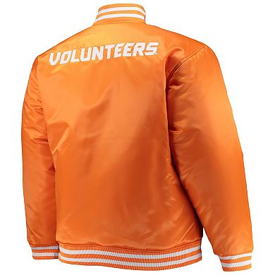 Men's Tennessee Orange/Black Tennessee Volunteers Big & Tall Reversible Satin Full-Zip Jacket