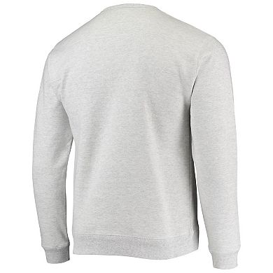 Men's League Collegiate Wear Heathered Gray Navy Midshipmen Upperclassman Pocket Pullover Sweatshirt