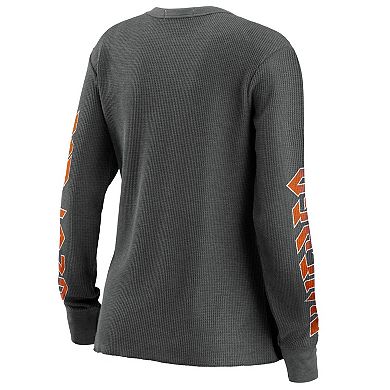 Women's WEAR by Erin Andrews Gray Chicago Bears Long Sleeve Thermal T-Shirt