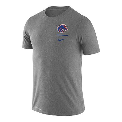 Men's Nike Heathered Gray Boise State Broncos Logo Stack Legend Performance T-Shirt