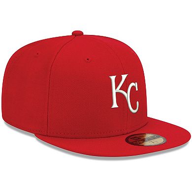 Men's New Era Red Kansas City Royals White Logo 59FIFTY Fitted Hat