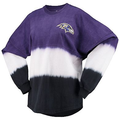 Women's Fanatics Branded Purple/Black Baltimore Ravens Ombre Long Sleeve T-Shirt