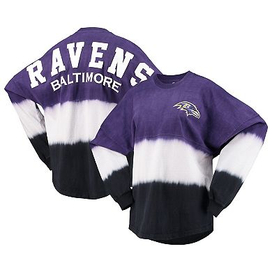 Women's Fanatics Branded Purple/Black Baltimore Ravens Ombre Long Sleeve T-Shirt