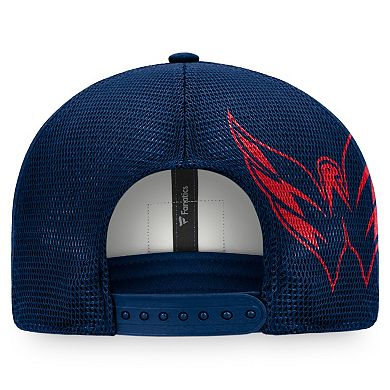 Men's Fanatics Branded Navy/White Washington Capitals Block Party Snapback Hat