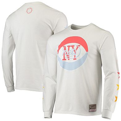 Men's Mitchell & Ness x Uninterrupted White New Jersey Nets Hardwood Classics Long Sleeve T-Shirt