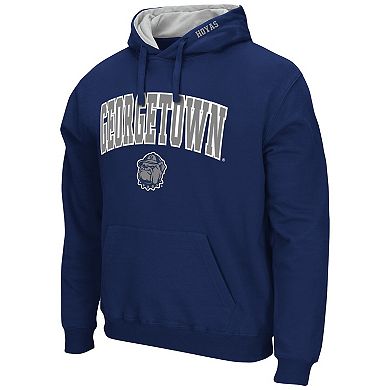 Men's Colosseum Navy Georgetown Hoyas Arch and Logo Pullover Hoodie