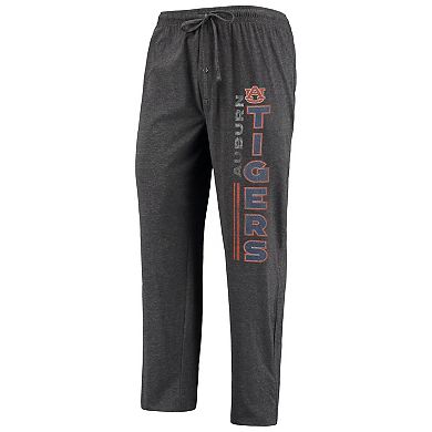 Men's Concepts Sport Heathered Charcoal/Navy Auburn Tigers Meter T-Shirt & Pants Sleep Set