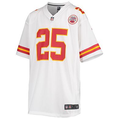 Youth Nike Clyde Edwards-Helaire White Kansas City Chiefs Game Jersey