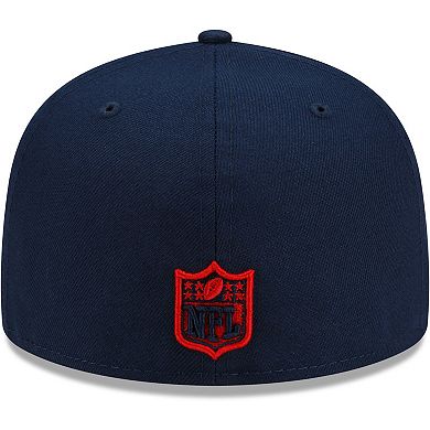 Men's New Era Navy New England Patriots City Cluster 59FIFTY Fitted Hat