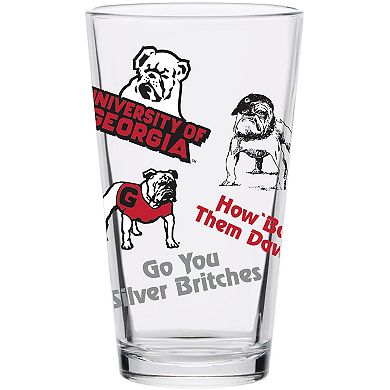 Georgia Bulldogs 16oz. Medley Vintage Pint Glass