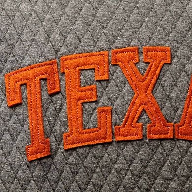 Women's Pressbox Heather Charcoal Texas Longhorns Moose Quilted Pullover Sweatshirt