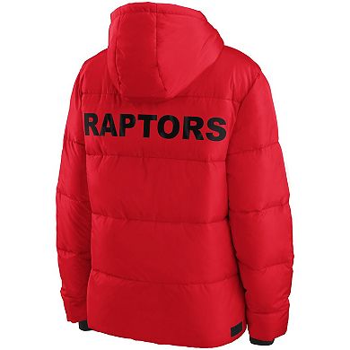 Women's WEAR by Erin Andrews Red Toronto Raptors Plush Puffer Full-Zip Jacket