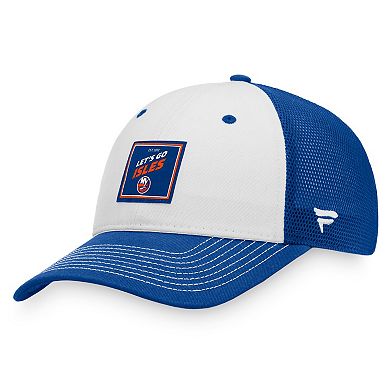 Men's Fanatics Branded Royal/White New York Islanders Block Party Snapback Hat