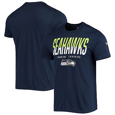 Men's New Era College Navy Seattle Seahawks Combine Authentic Big Stage T-Shirt
