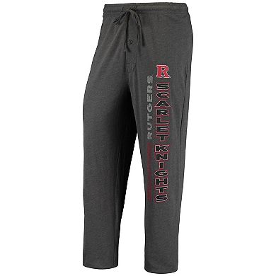 Men's Concepts Sport Heathered Charcoal/Scarlet Rutgers Scarlet Knights Meter T-Shirt & Pants Sleep Set