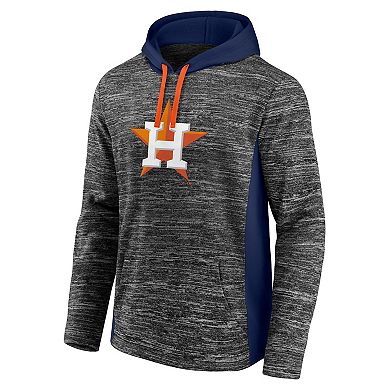 Men's Fanatics Branded Gray/Navy Houston Astros Instant Replay Color Block Pullover Hoodie