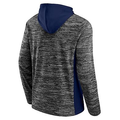 Men's Fanatics Branded Gray/Navy Houston Astros Instant Replay Color Block Pullover Hoodie