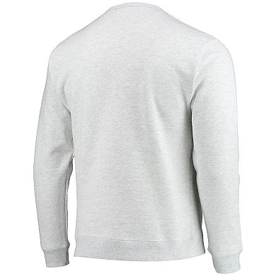 Men's League Collegiate Wear Heathered Gray Michigan Wolverines Upperclassman Pocket Pullover Sweatshirt