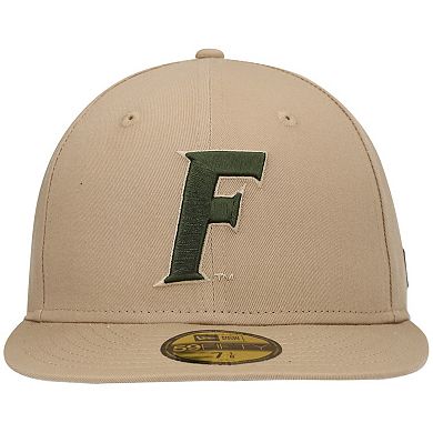 Men's New Era Tan Florida Gators Camel & Rifle 59FIFTY Fitted Hat