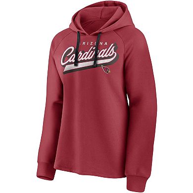 Women's Fanatics Branded Cardinal Arizona Cardinals First Contact Raglan Pullover Hoodie