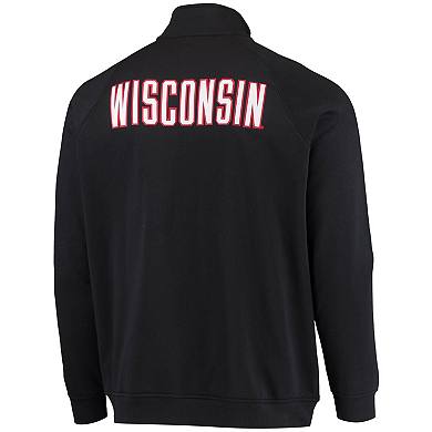 Men's Under Armour Black Wisconsin Badgers Raglan Game Day Triad Full-Zip Jacket