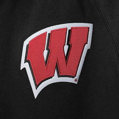 Men's Under Armour Black Wisconsin Badgers Raglan Game Day Triad Full-Zip Jacket