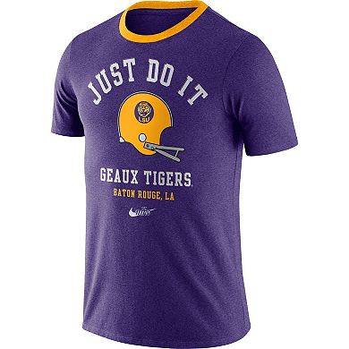 Men's Nike Purple LSU Tigers Vault Helmet Tri-Blend T-Shirt