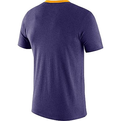 Men's Nike Purple LSU Tigers Vault Helmet Tri-Blend T-Shirt