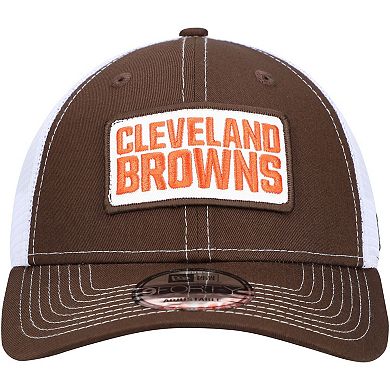 Men's New Era Brown Cleveland Browns 9FORTY Trucker Snapback Hat