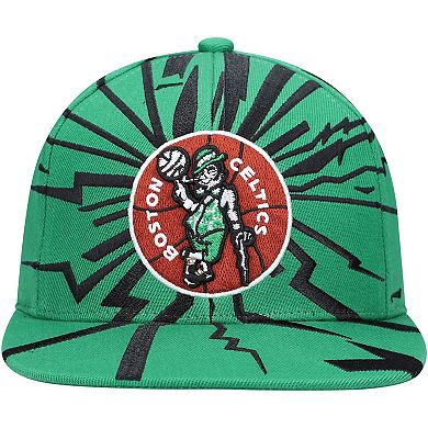 Men's Mitchell & Ness Kelly Green Boston Celtics Hardwood Classics Earthquake Snapback Hat