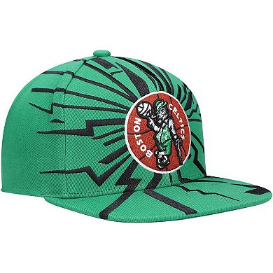 Men's Mitchell & Ness Kelly Green Boston Celtics Hardwood Classics Earthquake Snapback Hat