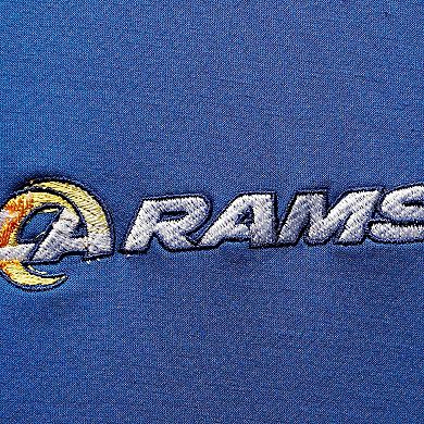 Men's Dunbrooke Royal Los Angeles Rams Shag Tri-Blend Full-Zip Raglan Hoodie