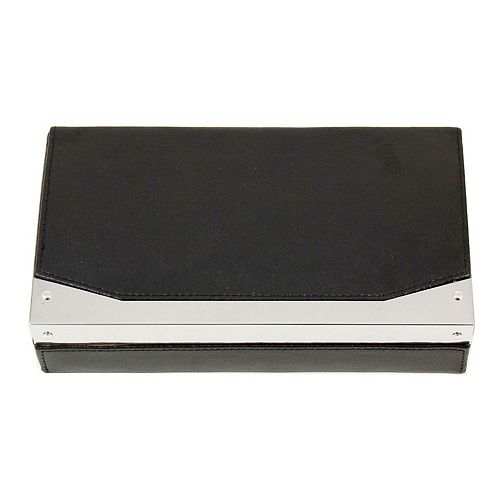 Leather Cigar Humidor and Cutter Set