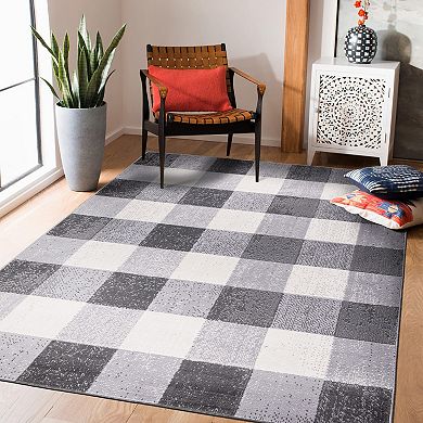 World Rug Gallery Geometric Plaid Design Rug