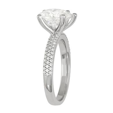 Charles & Colvard 14k White Gold 2 1/3 Carat T.W. Lab-Created Moissanite Pear-Cut Engagement Ring