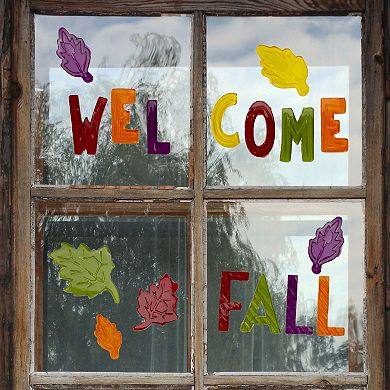 Northlight Welcome Fall Gel Window Clings