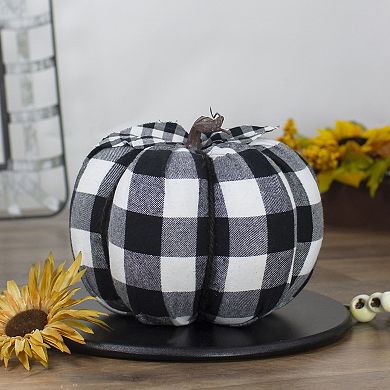 Northlight Buffalo Plaid Harvest Pumpkin Table Decor